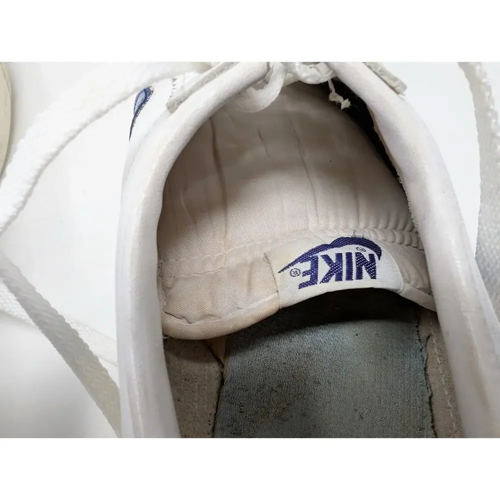 Vintage Nike Leather Bruin Leather White Blue Shoes Korea Men's Size 13